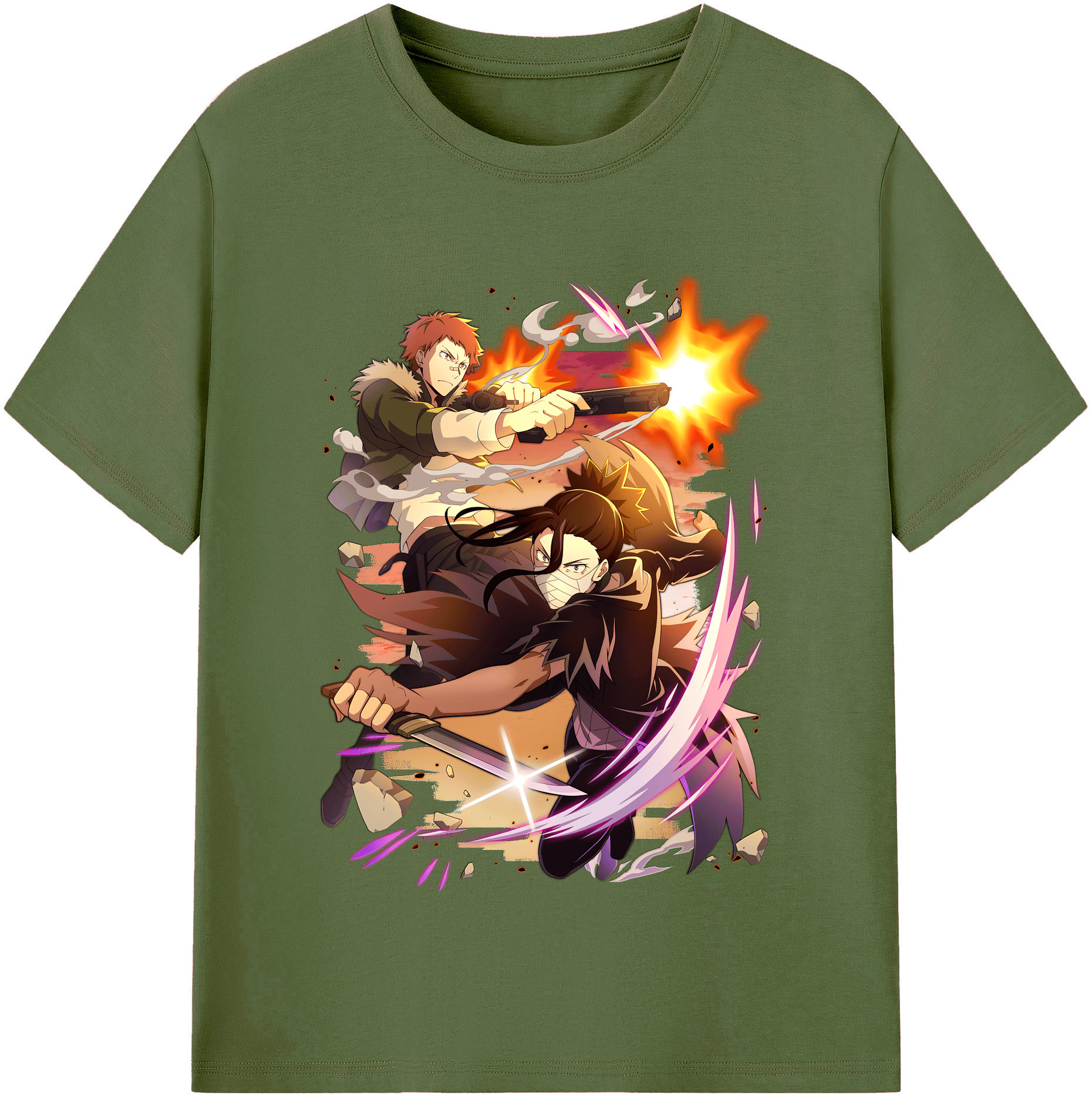 （画像用） 文豪ストレイドッグス Bungo Stray Dogs 綿100％半袖Tシャツ（フロントプリント）